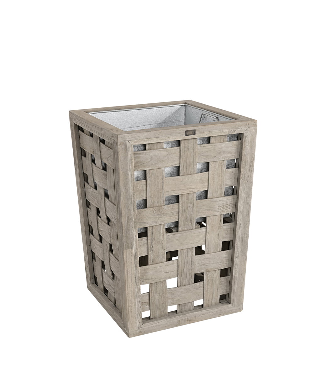 Teak Plant Kruka Instant Grey
