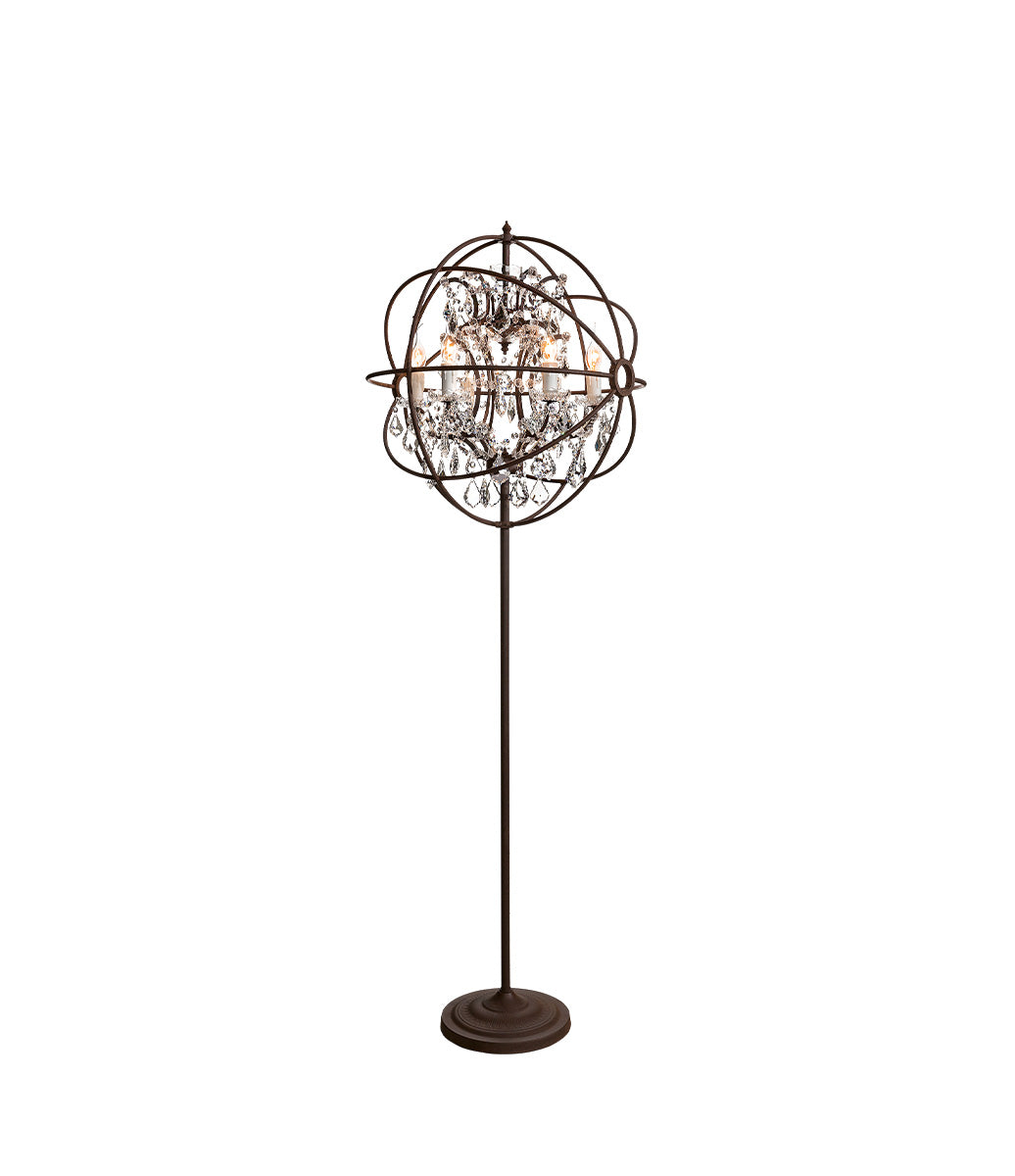 Rome Crystal Gulvlampe Antique Rust/Crystal