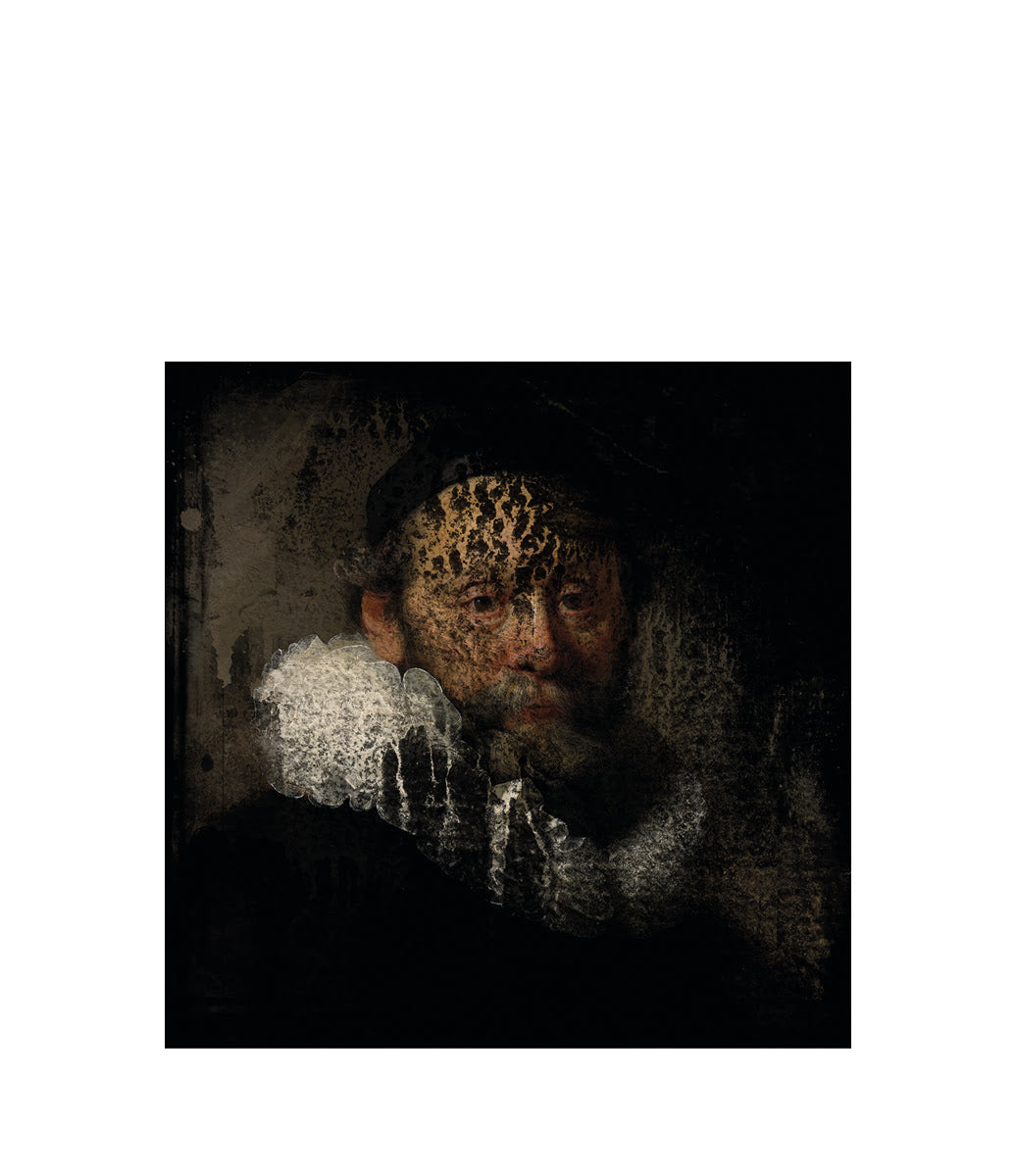 Old Rembrandt White Tavla 150x150, Aluminium