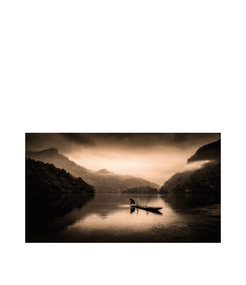 Fisherman Fototavla 150x100, Aluminium