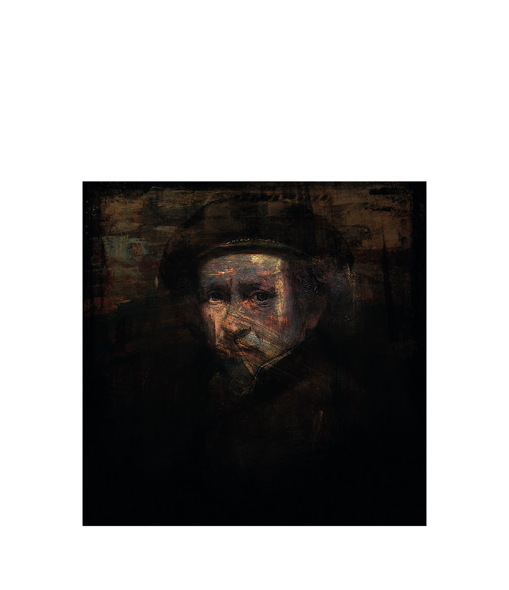 Old Rembrandt Black Tavla 100x100, Plexiglas