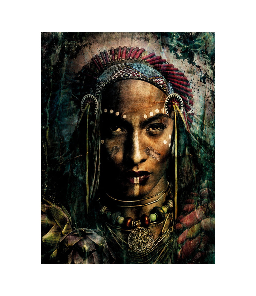 Indian Portrait Fototavla 80x120, Plexiglas