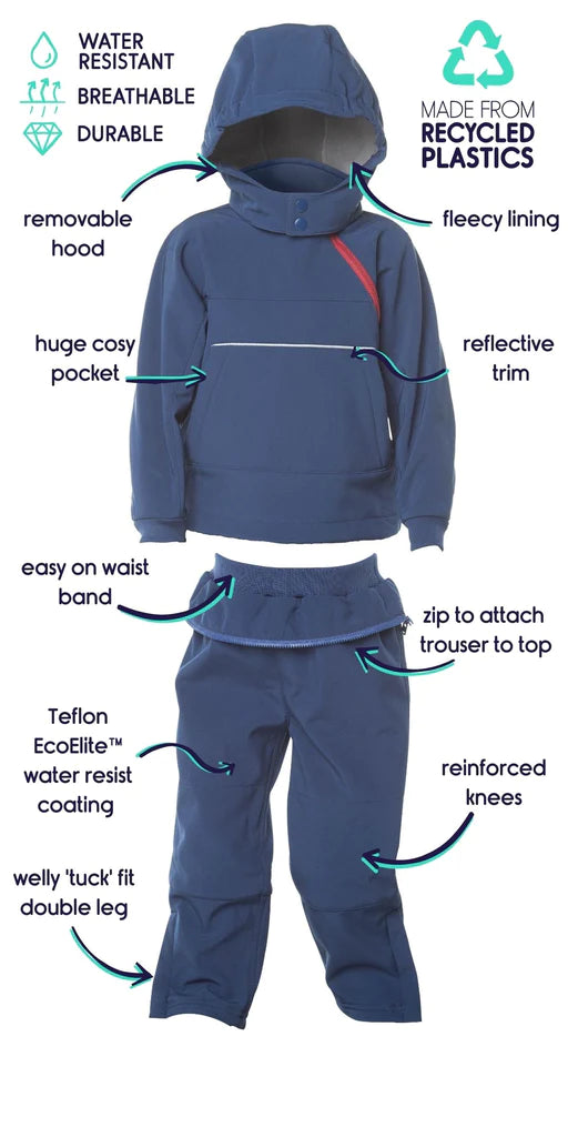 Parkdress 2 deler Inkblue - Kidunk